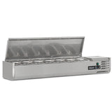 Graded 100004 Stainless Steel 1.5m Hinged 1/4 Gastronorm Prep Station