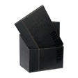 Securit Contemporary A4 Menu Covers with Wooden Storage Box Black