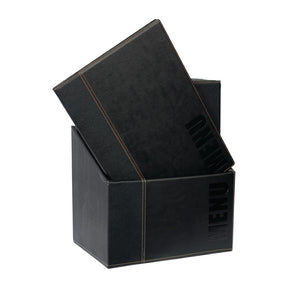 Securit Contemporary A4 Menu Covers with Wooden Storage Box Black