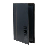 Securit Contemporary A4 Menu Covers with Wooden Storage Box Black