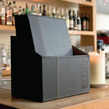 Securit Contemporary A4 Menu Covers with Wooden Storage Box Black