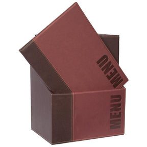 Securit Contemporary A4 Menu Covers with Storage Box Bordeaux
