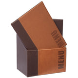 Securit Contemporary A4 Menu Covers with Storage Box Tan