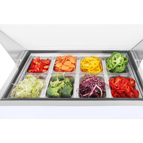 Polar U-Series Single Door Mega Top Prep Counter Fridge 154Ltr