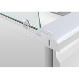 Polar U-Series GN Saladette Counter with Square Sneeze Guard 3 Door