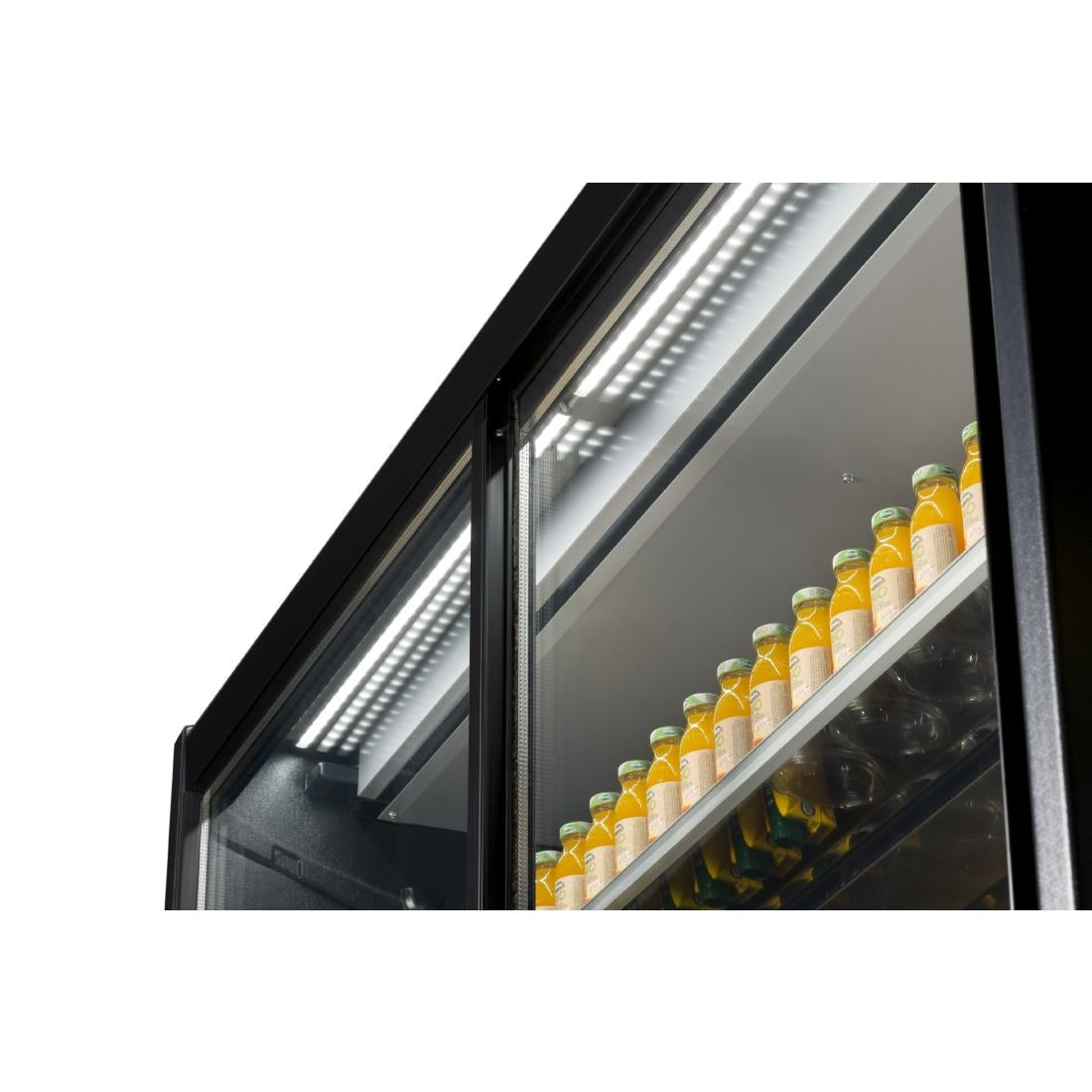 Zoin Cervinho Multideck Display Black with Hinged Doors 1000mm
