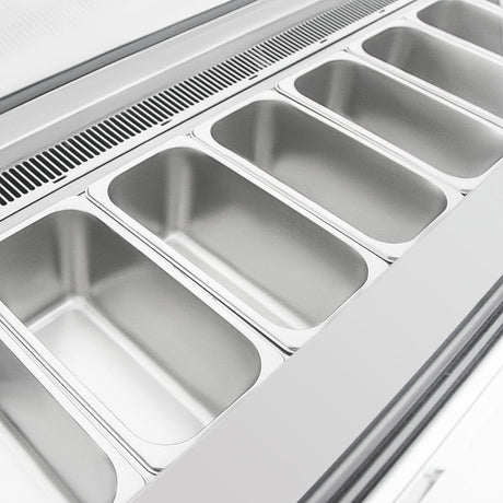Polar U-Series 6 Pan Ice Cream Serve Over Cabinet Freezer