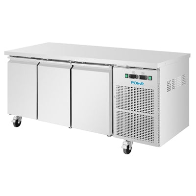 Polar U-Series Three Door Counter Fridge/Freezer 314Ltr