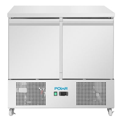 Polar U-Series Ventilated Double Door Counter Fridge