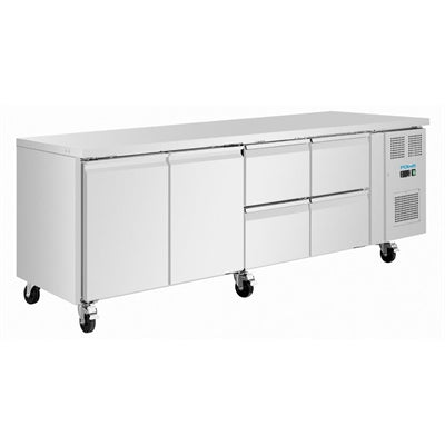 Polar U-Series Double Door Counter Fridge 616Ltr