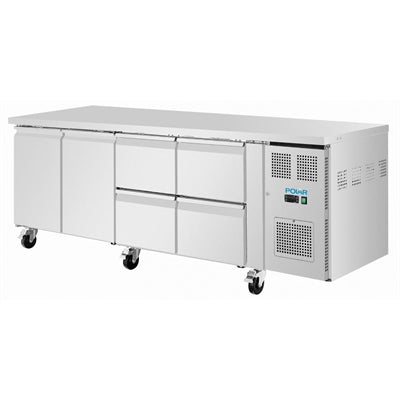 Polar U-Series Double Door Counter Fridge 616Ltr