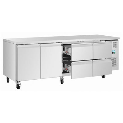 Polar U-Series Double Door Counter Fridge 616Ltr