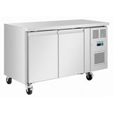 Polar U-Series Double Door Slimline Counter Fridge