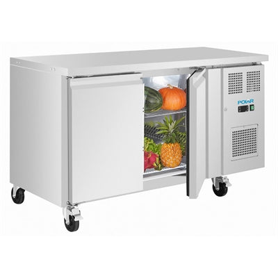 Polar U-Series Double Door Slimline Counter Fridge