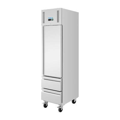 Polar U-Series Single Door & 2 Drawer Slimline GN Cabinet Fridge 292Ltr