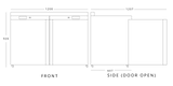 Double Hinged Door Refrigerated Workstation