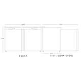 Double Hinged Door Freezer/Fridge Workstation