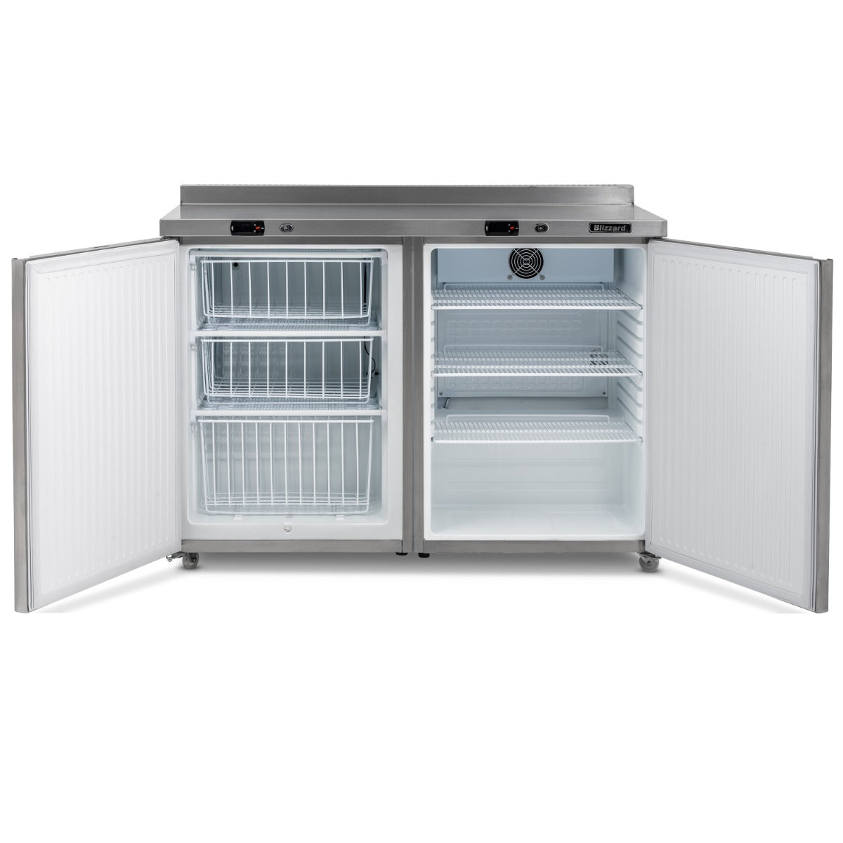 Double Hinged Door Freezer/Fridge Workstation