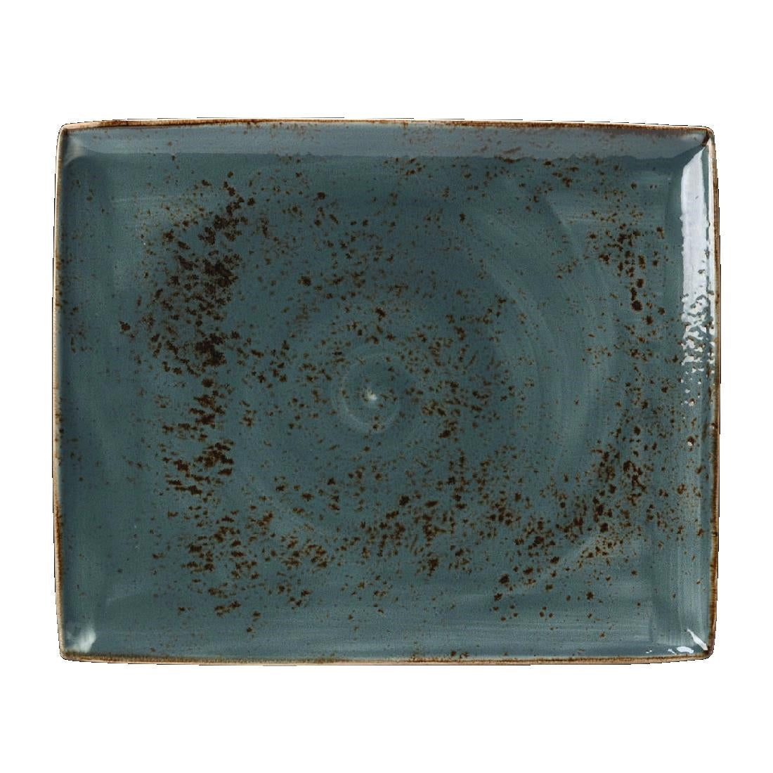 Steelite Craft Blue Rectangular Platters 330x 270mm (6 Pack)