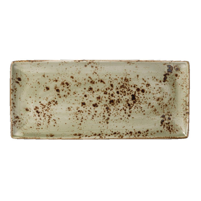 Steelite Craft Green Rectangular Platters 370 x 165mm (6 Pack)
