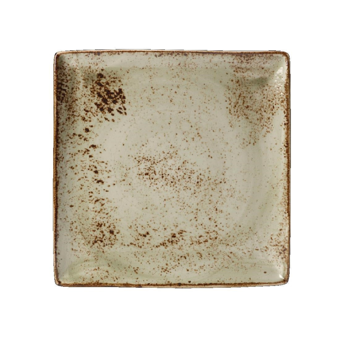 Steelite Craft Green Square Platters 270mm (6 Pack)