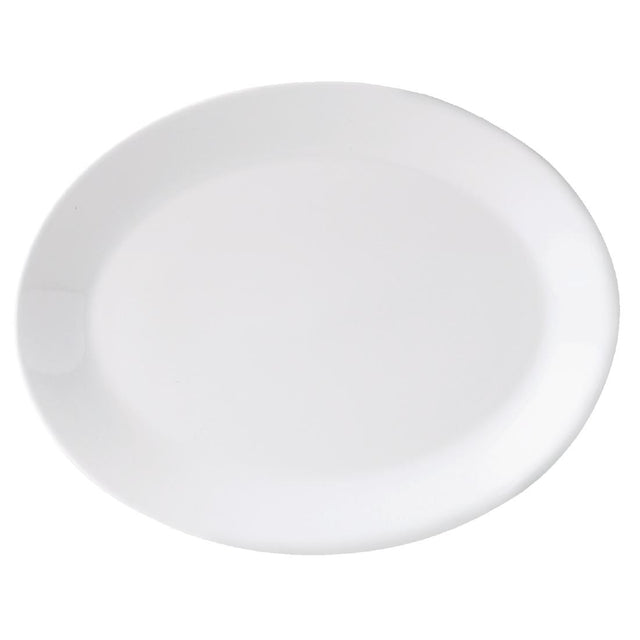 Steelite Monaco White Mandarin Oval Dishes 330mm (12 Pack)