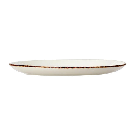 Steelite Brown Dapple Oval Coupe Plates 202mm (24 Pack)