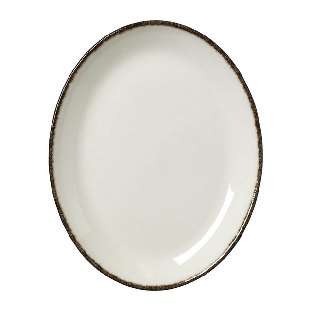 Steelite Charcoal Dapple Oval Coupe Plates 202mm (24 Pack)