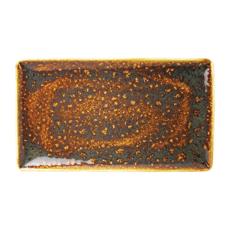 Steelite Vesuvius Rectangle Three Amber 330x 190mm (12 Pack)