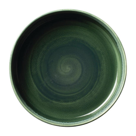 Steelite Aurora Vesuvius Burnt Emerald Round Stacking Trays 203mm (12 Pack)