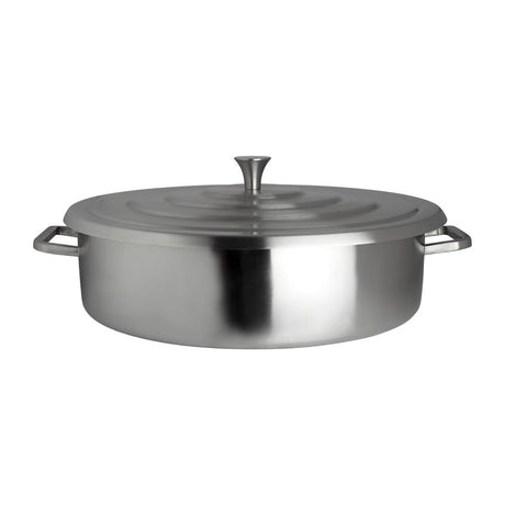 Steelite Creations Homestyle Brushed Stainless Round Chafer 9.1Ltr