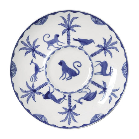 William Edwards Sultan's Garden Blue Tea for One Saucers (12 Pack)