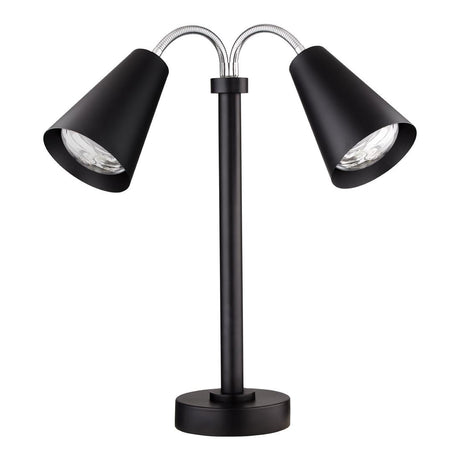 Steelite Creations Modern Double Heat Lamp Black 220V UK Plug