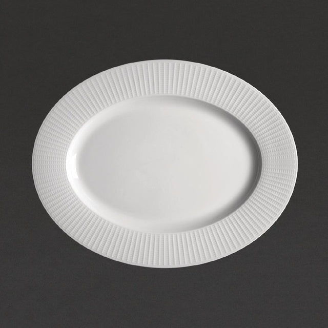 Steelite Willow Oval Plate. length 330mm. (12 Pack)