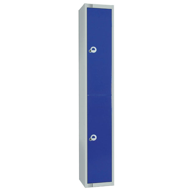 Elite Double Door Manual Combination Locker Locker Blue with Sloping Top