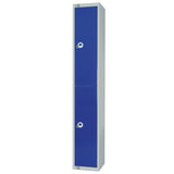 Elite Double Door Manual Combination Locker Locker Blue with Sloping Top