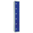 Elite Six Door Manual Combination Locker Locker Blue with Sloping Top