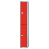Elite Double Door Electronic Combination Locker Red