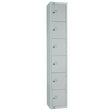 Elite Six Door Manual Combination Locker Locker Grey with Sloping Top