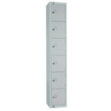 Elite Six Door Manual Combination Locker Locker Grey with Sloping Top