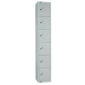 Elite Six Door Coin Return Locker Grey