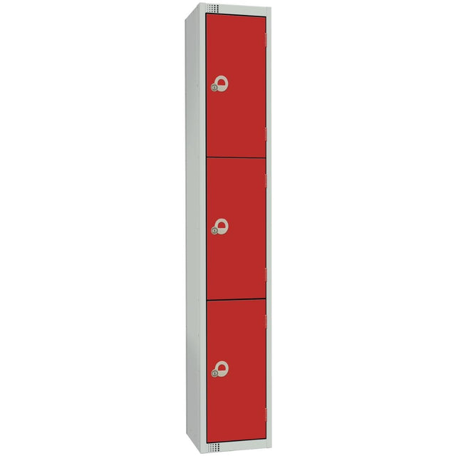 Elite Four Door Manual Combination Locker Locker Red
