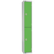 Elite Double Door Manual Combination Locker Locker Green with Sloping Top