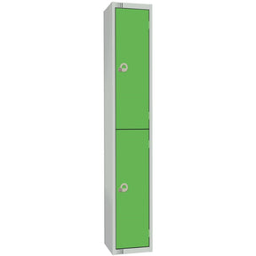 Elite Double Door Manual Combination Locker Locker Green with Sloping Top