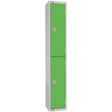 Elite Double Door Electronic Combination Locker with Sloping Top Green