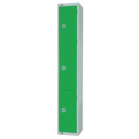 Elite Three Door Manual Combination Locker Locker Green