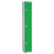 Elite Three Door Manual Combination Locker Locker Green with Sloping Top