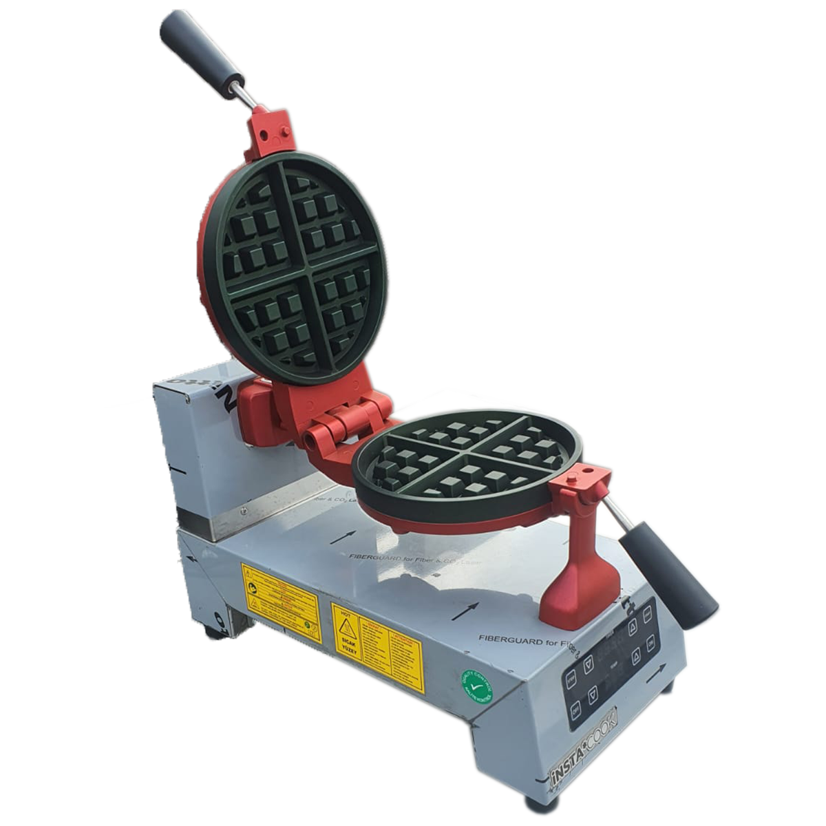 Rotating Round Electric Waffle Maker with Digital Timer B Grade