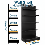 100 set Black Shelf with mix width 1000mm and 1250mm - B Grade