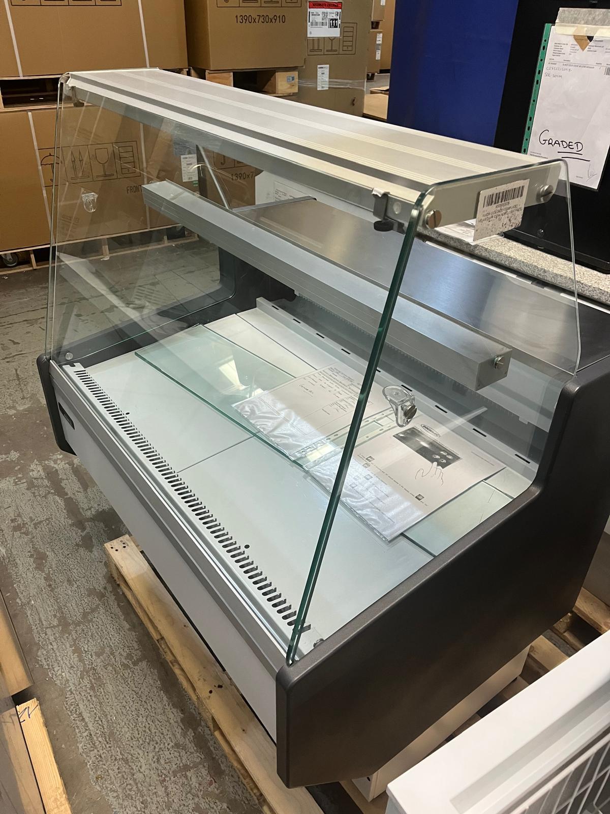 1m Flat Glass Serve Over Counter